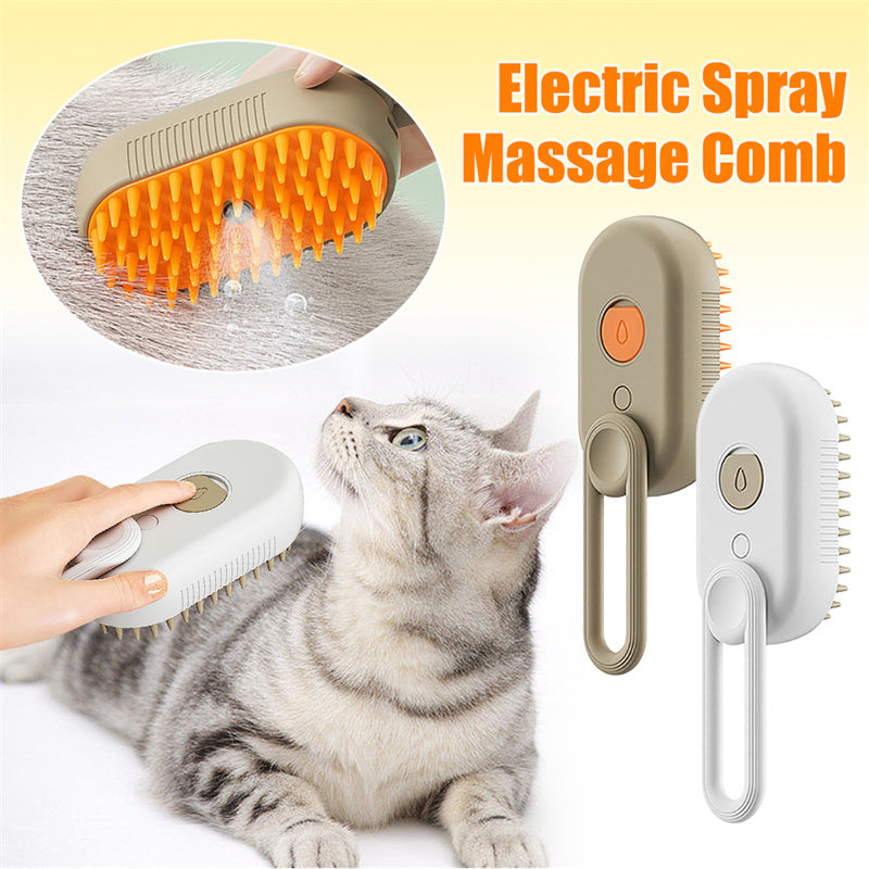 3-in-1 electric steam pet grooming brush for cats and dogs – hero shot