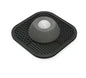 Black SlowBowl pet slow feeder bowl for dogs and cats — front view on white background showing maze interior

