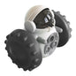 Black and white WobbleTreat pet tumbler toy for dogs — robot design wobble treat dispenser

