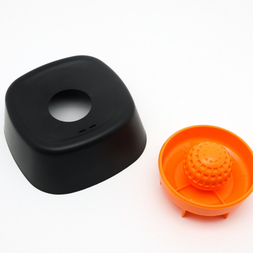 Black slow-feeding non-slip lick bowl for dogs and cats