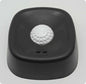 Black with white ball slow-feed lick bowl – compact and lightweight