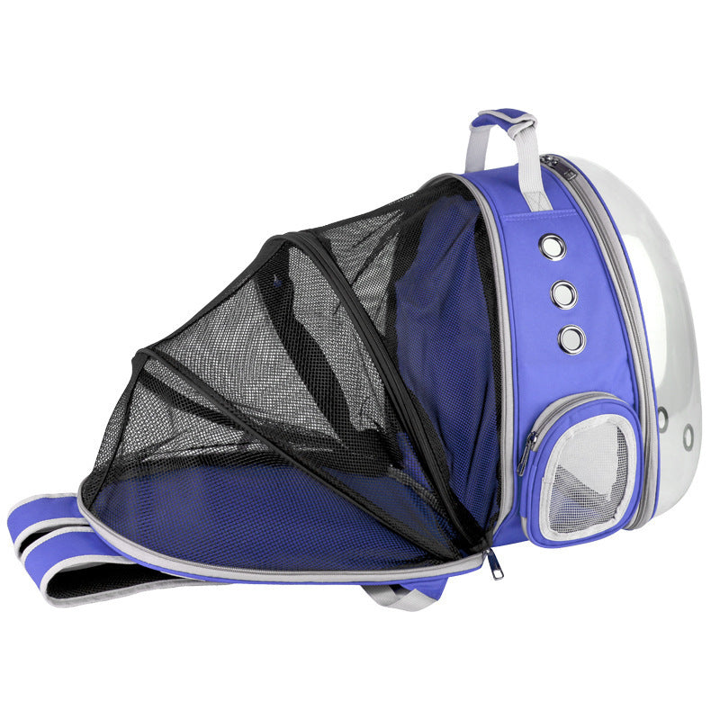 Blue upgrade space capsule pet backpack – premium edition