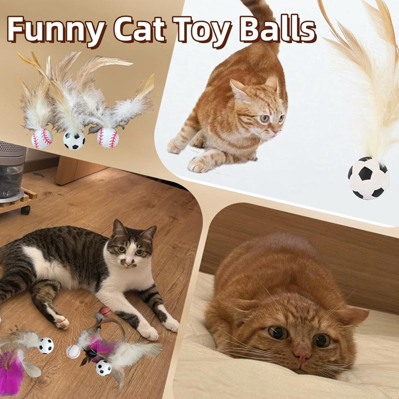 Close-up of PurrPlay bouncy ball cat toy – vibrant colors to attract cats