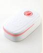 Close-up of gravity pet feeder showing food-safe plastic construction