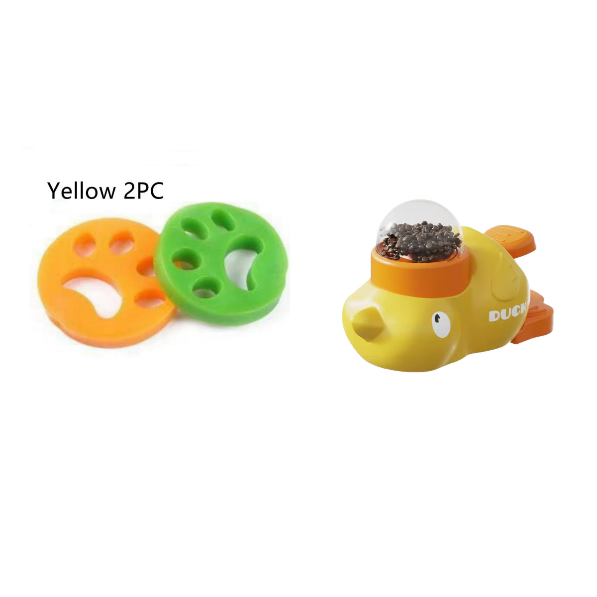 Duck treat dispenser toy set with accessories bundle