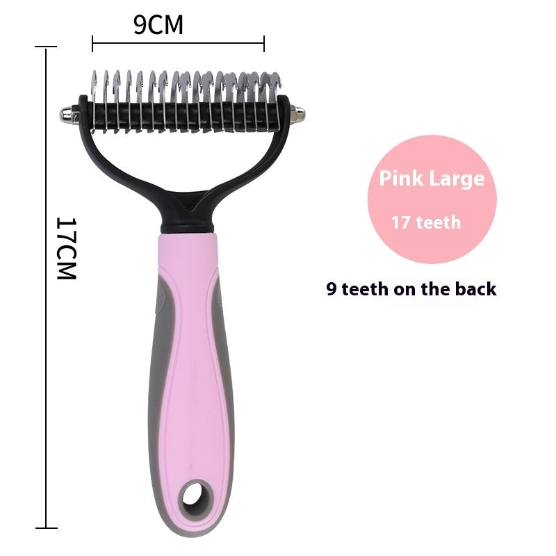 Ergonomic handle grip of pet dematting comb for comfortable grooming