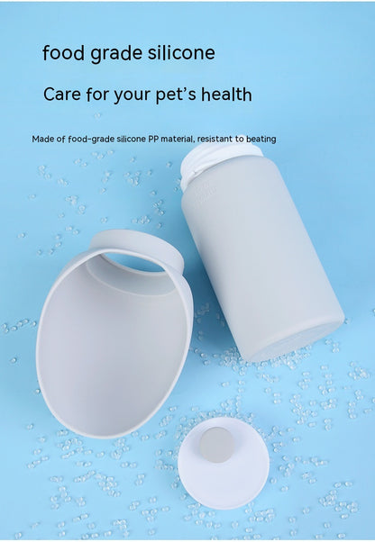 FoldSip dog water bottle close-up of drinking trough – 90x45mm soft silicone bowl for dogs
