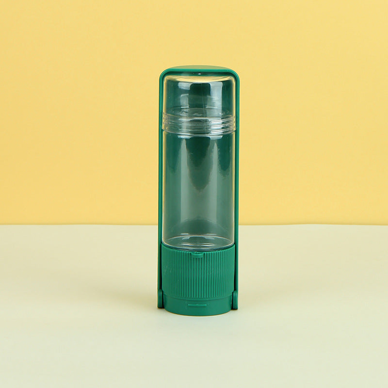 Food-grade HIPS material close-up of SipSnack pet water bottle showing durable drop-resistant construction