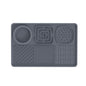 Gray rectangle PawPace slow feeder mat – 30×20cm for medium to large dogs