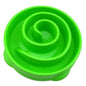 Green PacePaw slow feeder pet bowl for dogs — large size top view showing maze slow feeding surface

