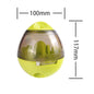 Green RollReward pet treat dispenser ball for dogs and cats — front view showing 20mm treat opening on white background

