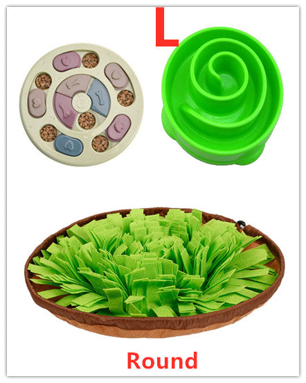 Green Set PacePaw slow feeder pet bowl large — matching 2-bowl set for dogs front view on white background

