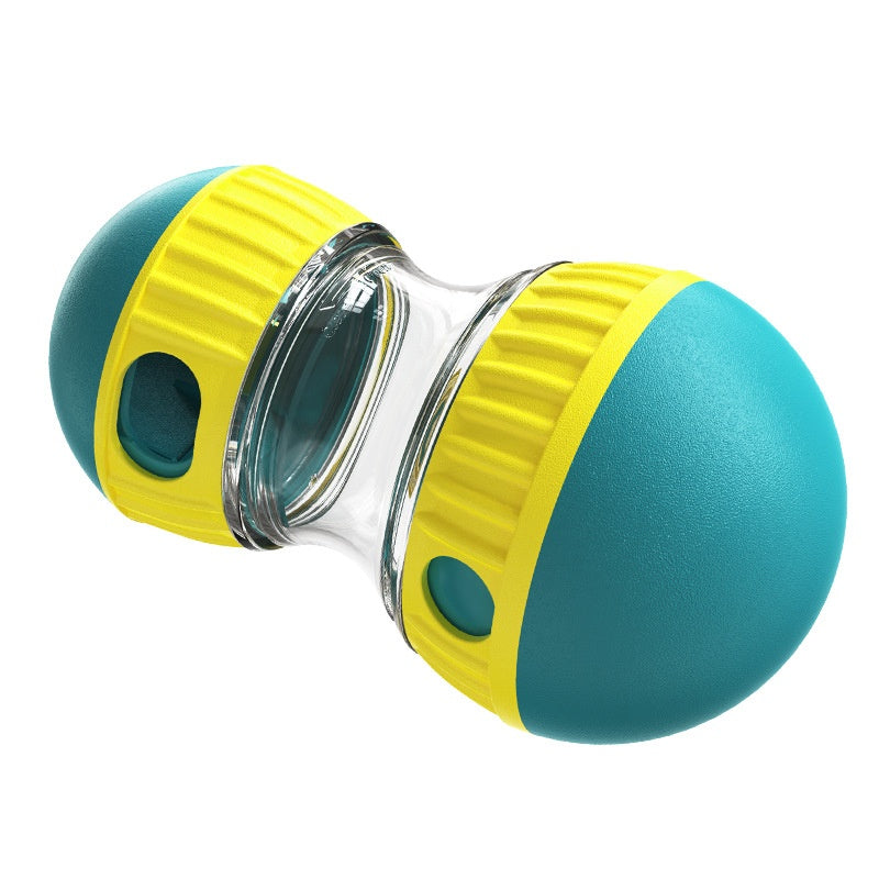 Lake blue tumbler treat dispenser dog toy – front view
