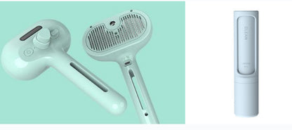One-touch self-cleaning slicker brush for dog and cat fur