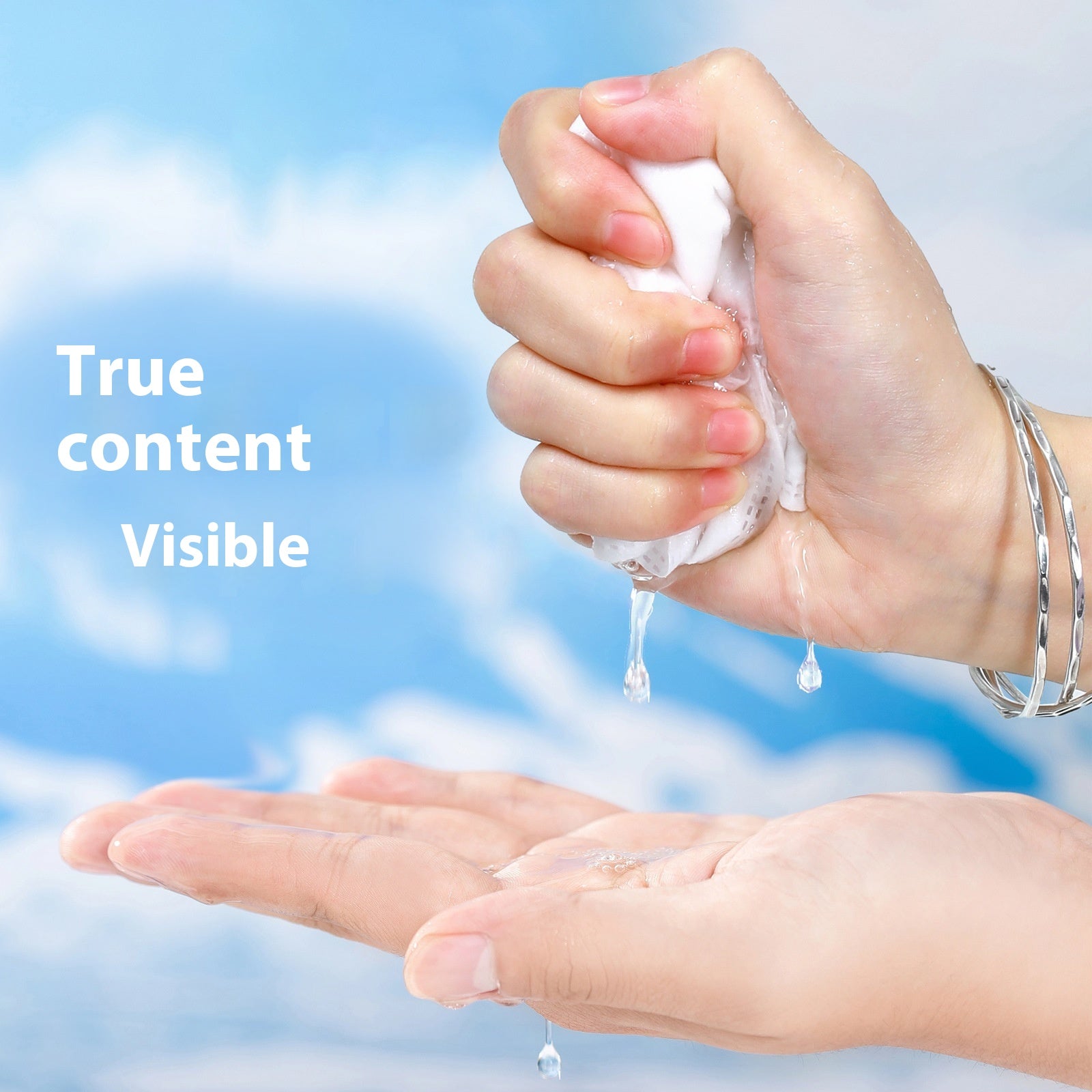 PawWipe disposable glove worn on hand showing full fit — one size fits most for easy pet cleaning

