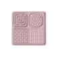 Pink square PawPace slow feeder mat – 20×20cm for small to medium dogs