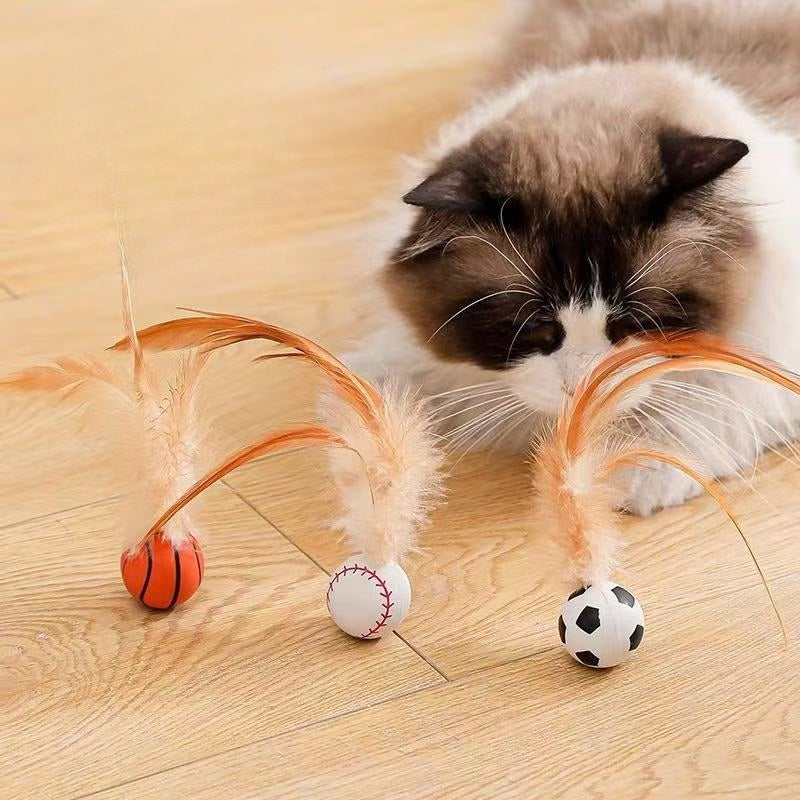 PurrPlay Bouncy Ball Set – durable cat toy balls for active play
