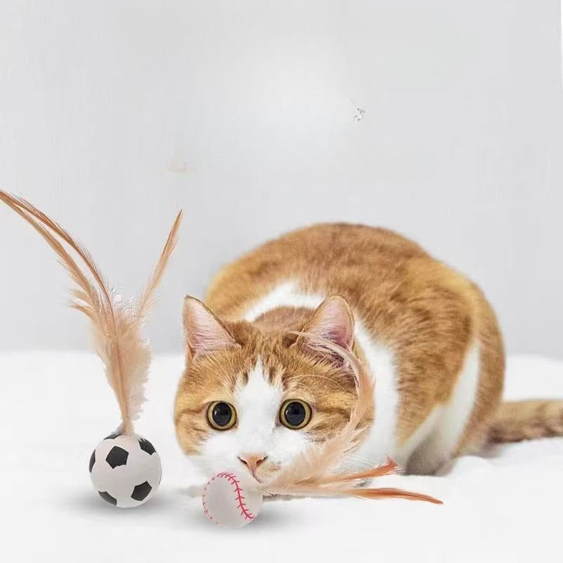 PurrPlay cat toy ball set – lightweight bouncy balls for kittens and cats