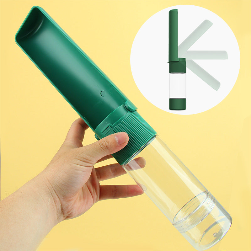 SipSnack pet water bottle fitting into a standard car cup holder for road trips with pets