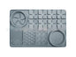 Slate blue-gray LickLux Pro slow feeder mat – 430C blue gray rectangular design