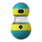 Soft rubber roller ends on dumbbell dog treat dispenser toy