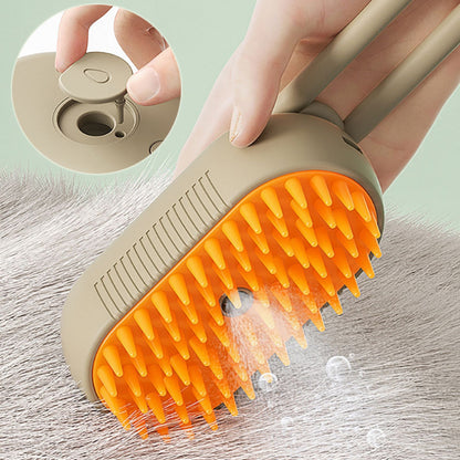 USB rechargeable electric steam pet brush – cordless grooming for cats and dogs