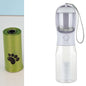 White 3-in-1 portable pet water bottle – 600ml leak-proof BPA-free design