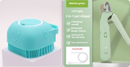 White USB rechargeable pet nail clipper and grinder – front view