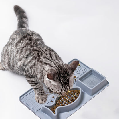ZenBowl slow feeder and lick mat combo for dogs — top view on white background